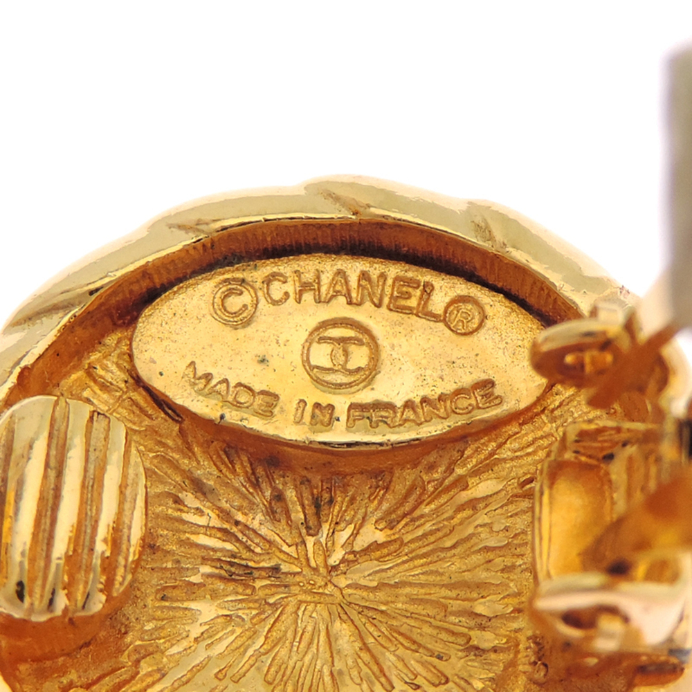 CHANEL Gold Logo Earrings - Picture 6 of 6